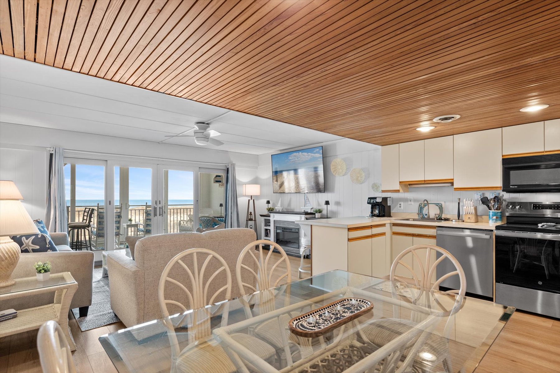 Gather for dinner with a view.