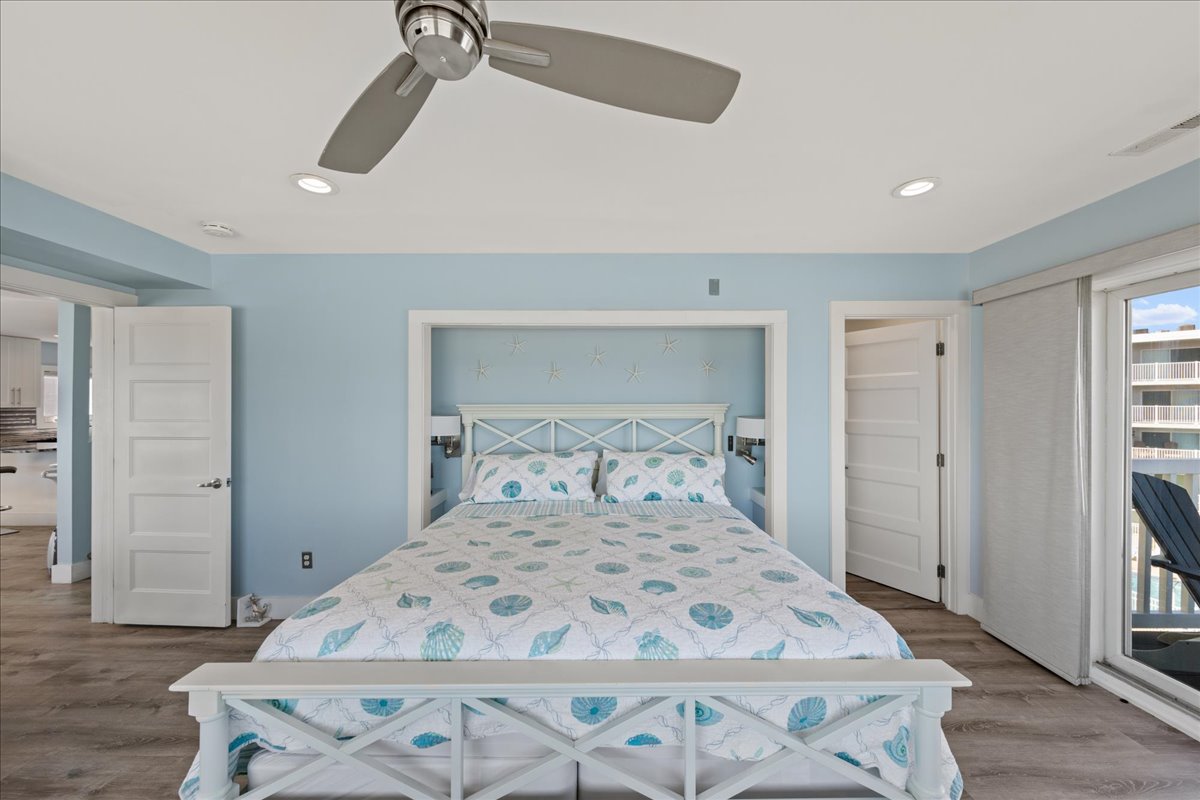 Cozy up into this nice and comfy king size bed in the Primary Bedroom.