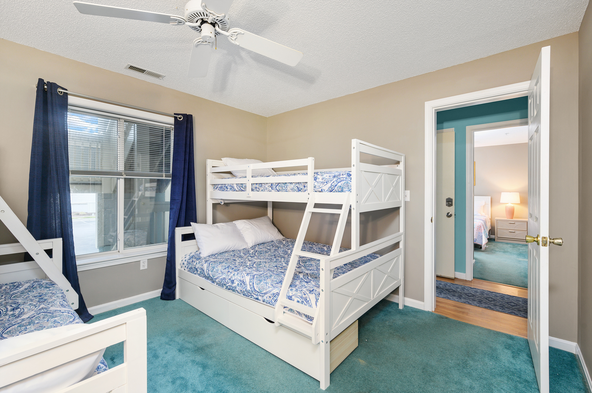 The perfect space for your special little ones, Bedroom 3 will comfortably sleep 6 between 2 pyramid bunk beds