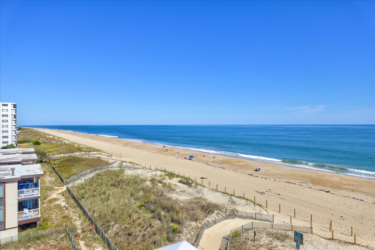 Beach access is just steps away.