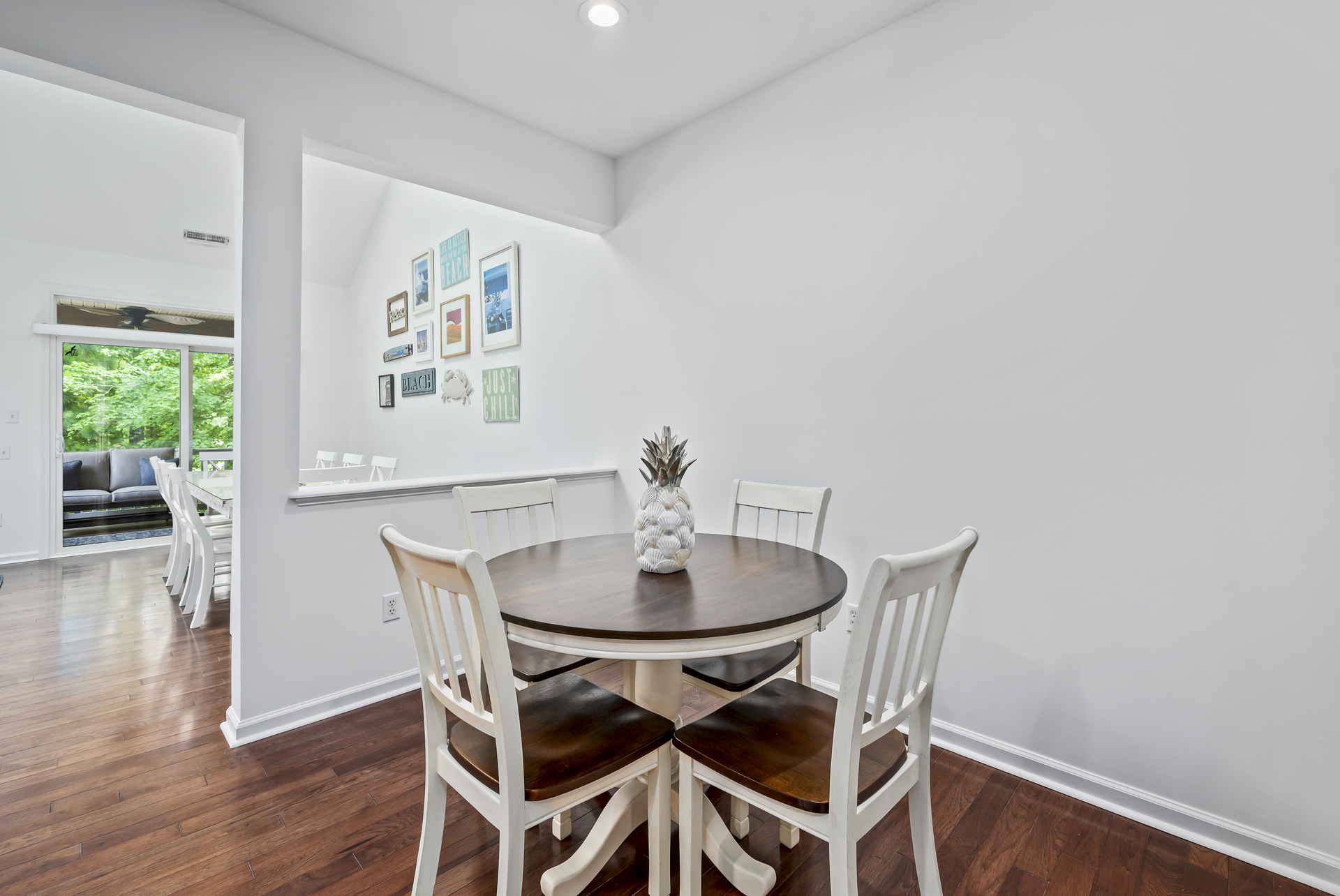 This private breakfast table is great for intimate dining or a heated card game