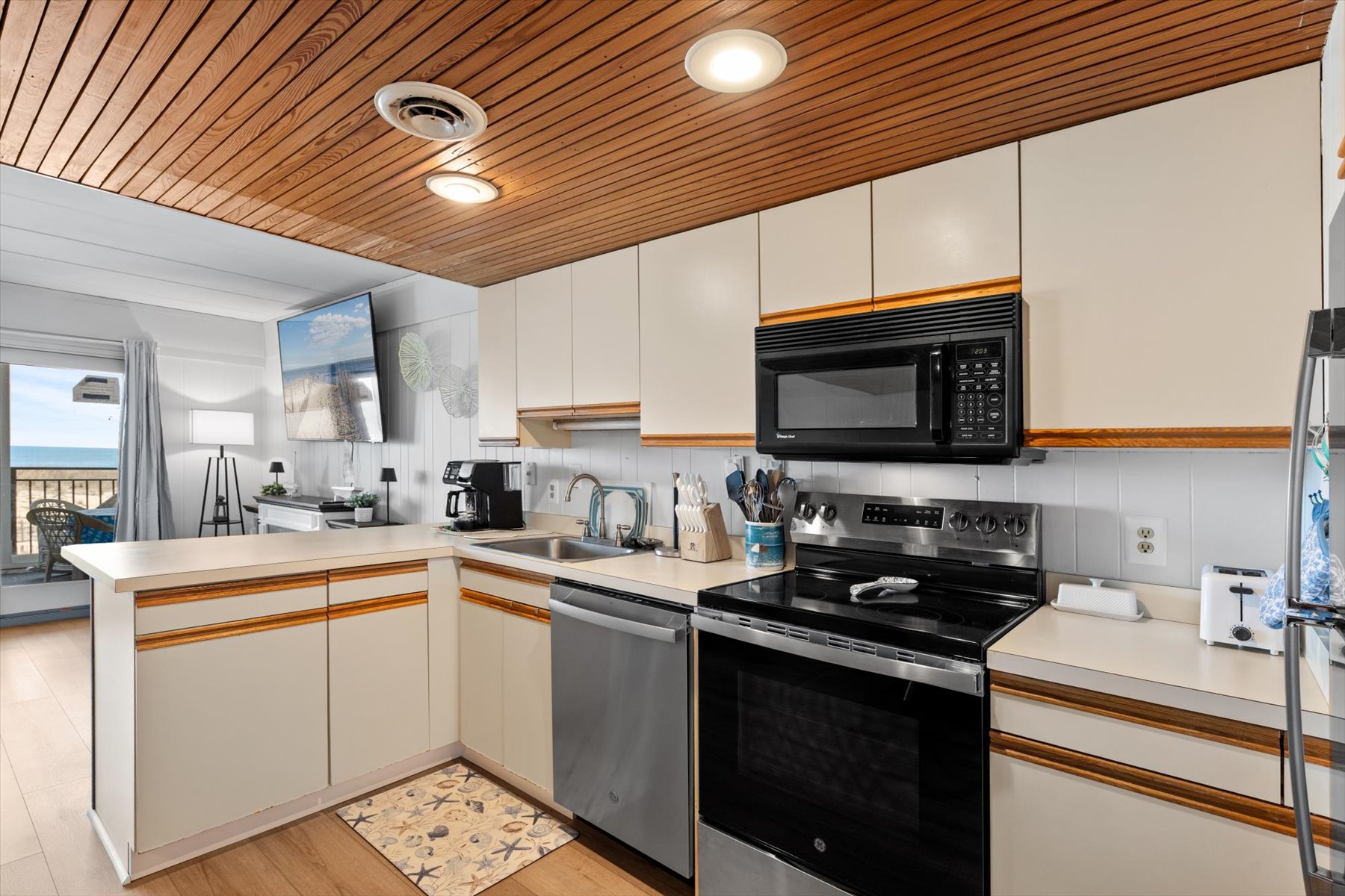 Modern open layout kitchen.