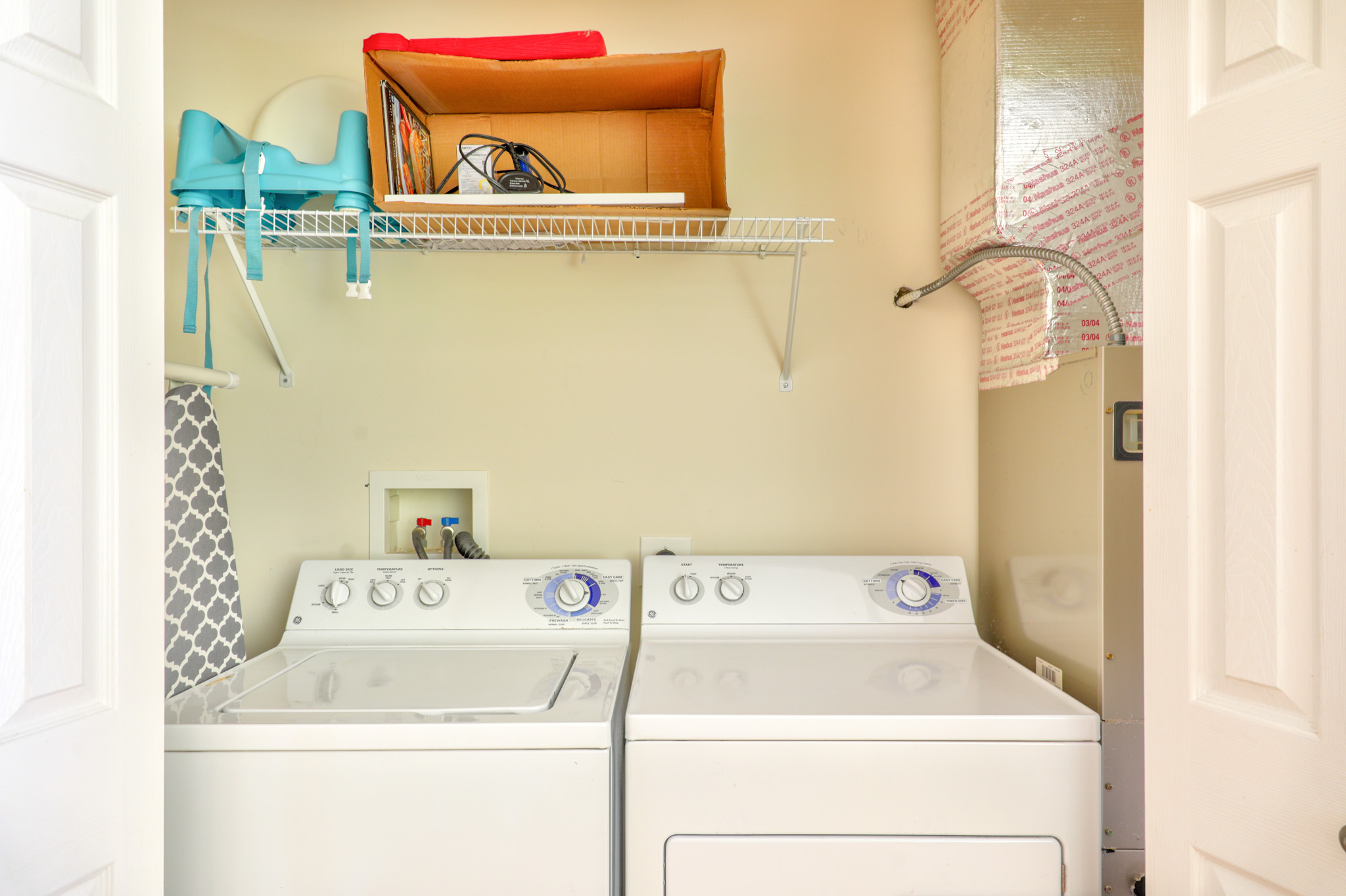 Full Size Washer and Dryer for your Convenience.