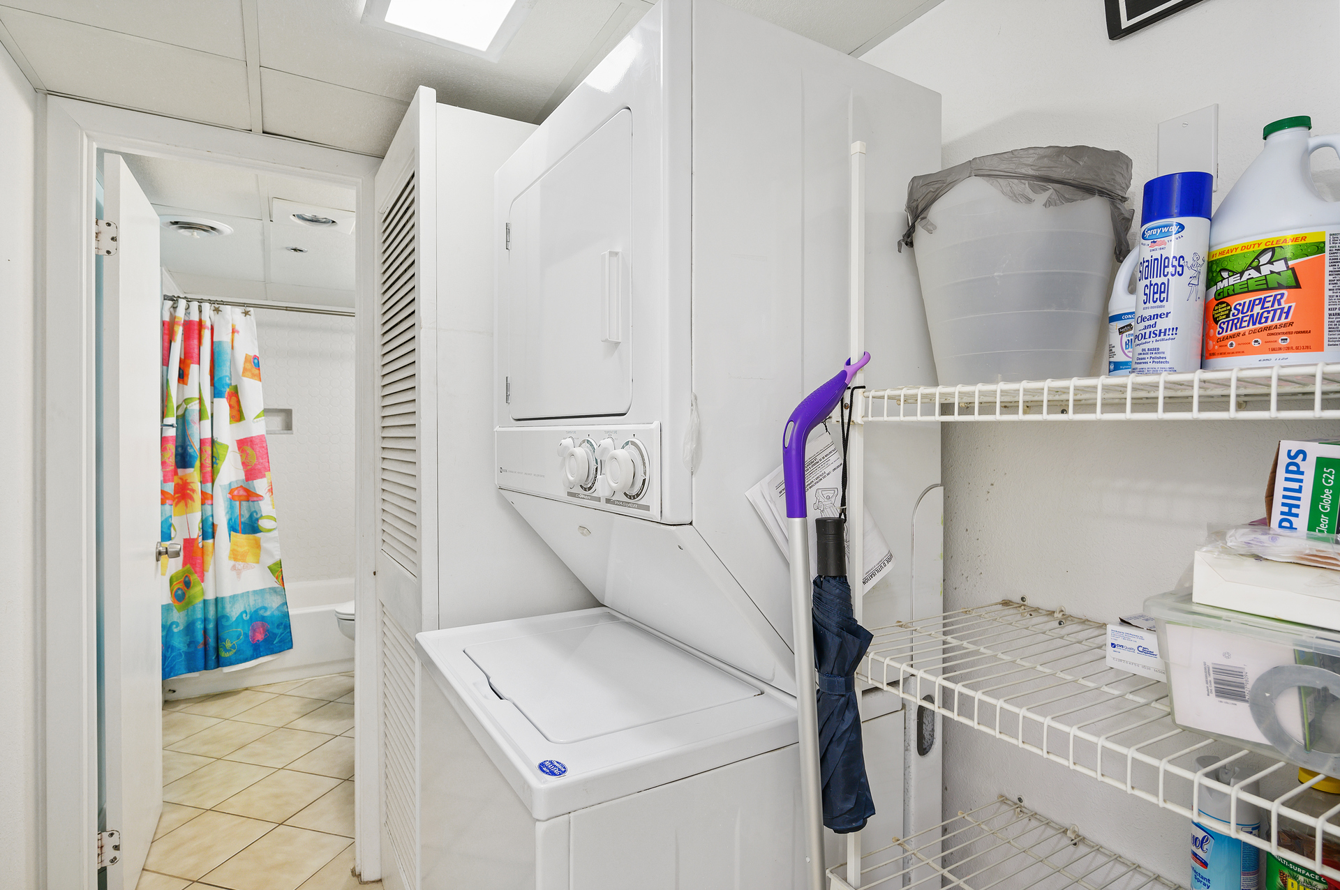 Pack less and take advantage of the condo's washer and dryer!