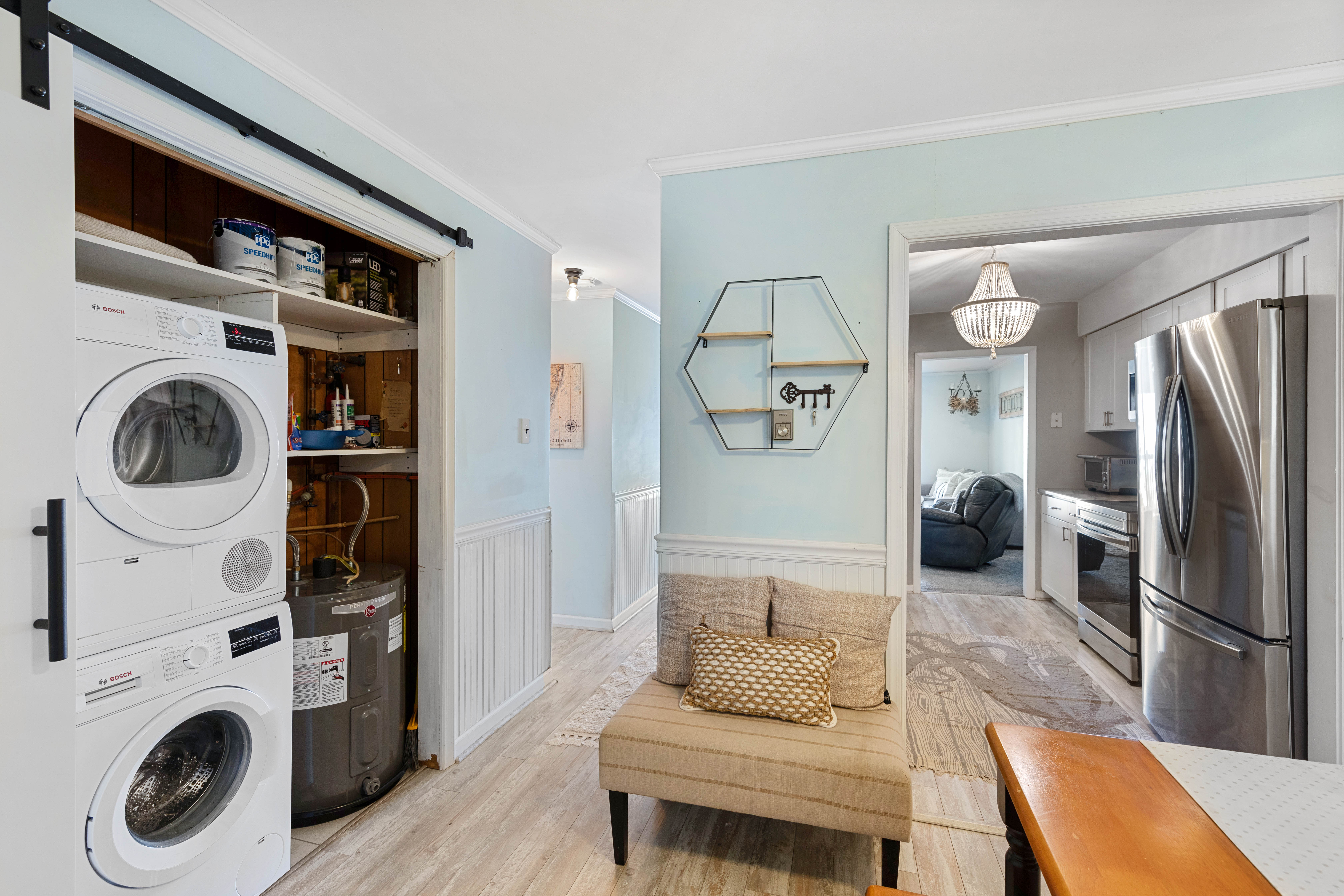 Stacked Washer & Dryer for your Convenience.