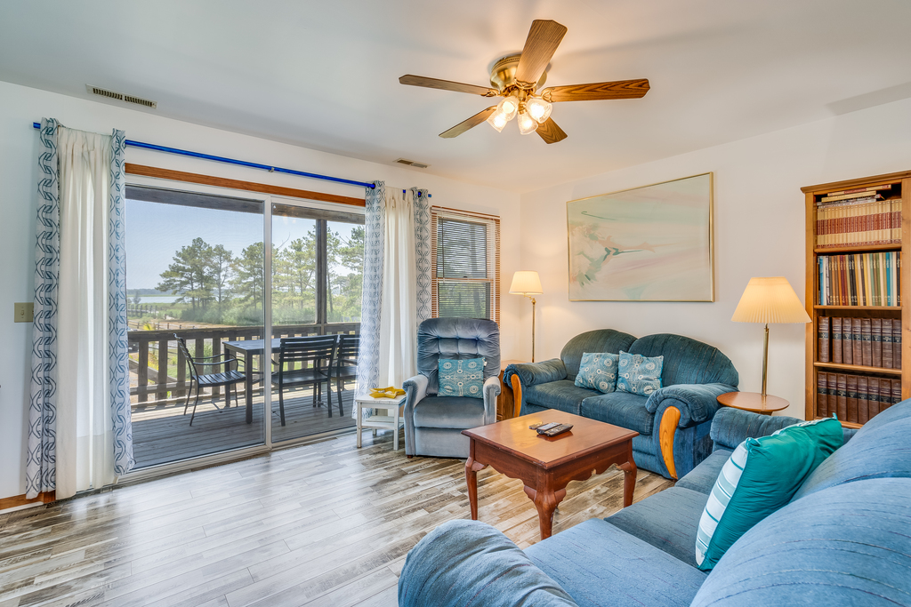 Enjoy Views of Assateague Island right from the sofa.