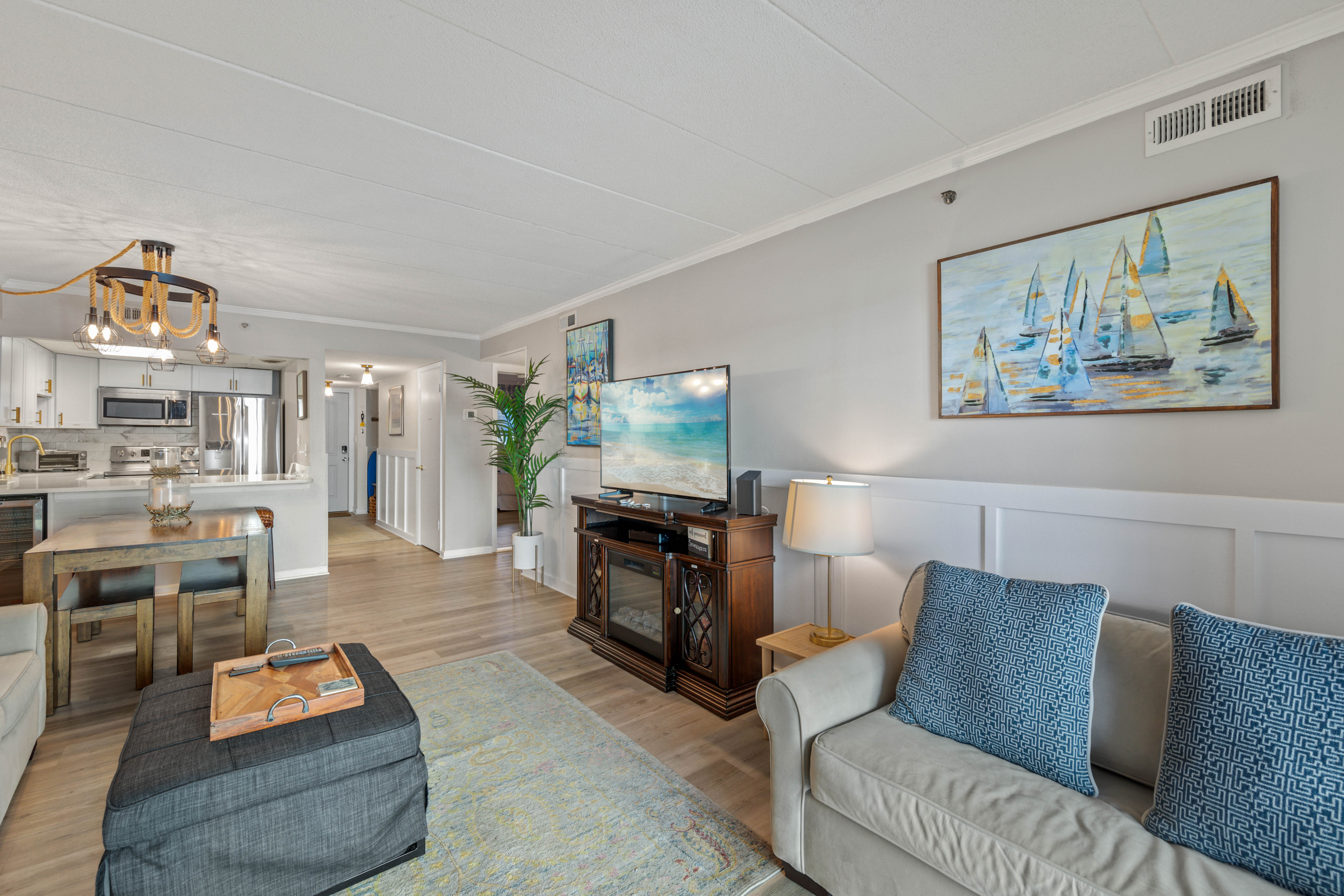 Unwind and watch a movie on the Large Flat Screen TV.