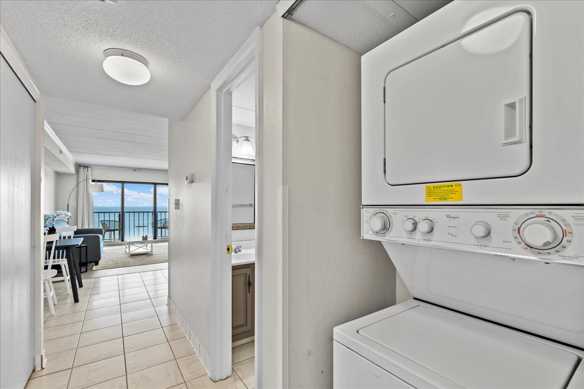 Stacked Washer & Dryer for your convenience!