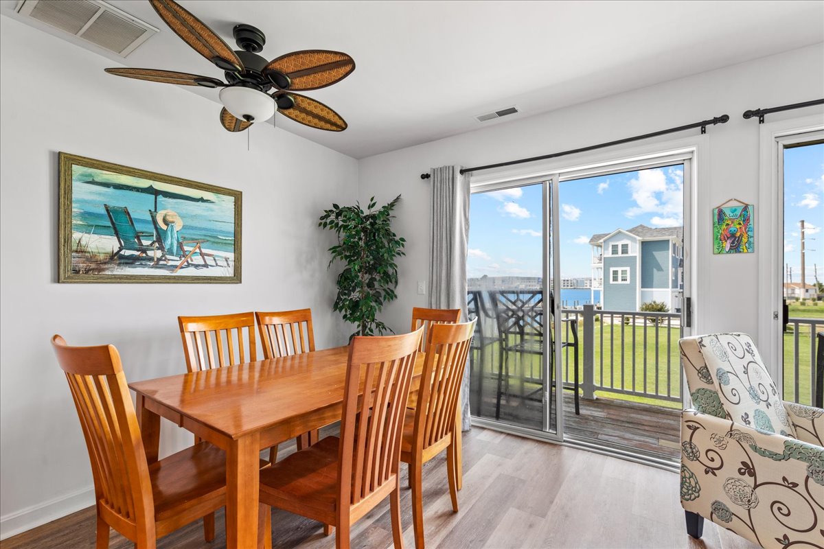 Dine in the comfort of Central AC, or take in amazing Views of the Channel.