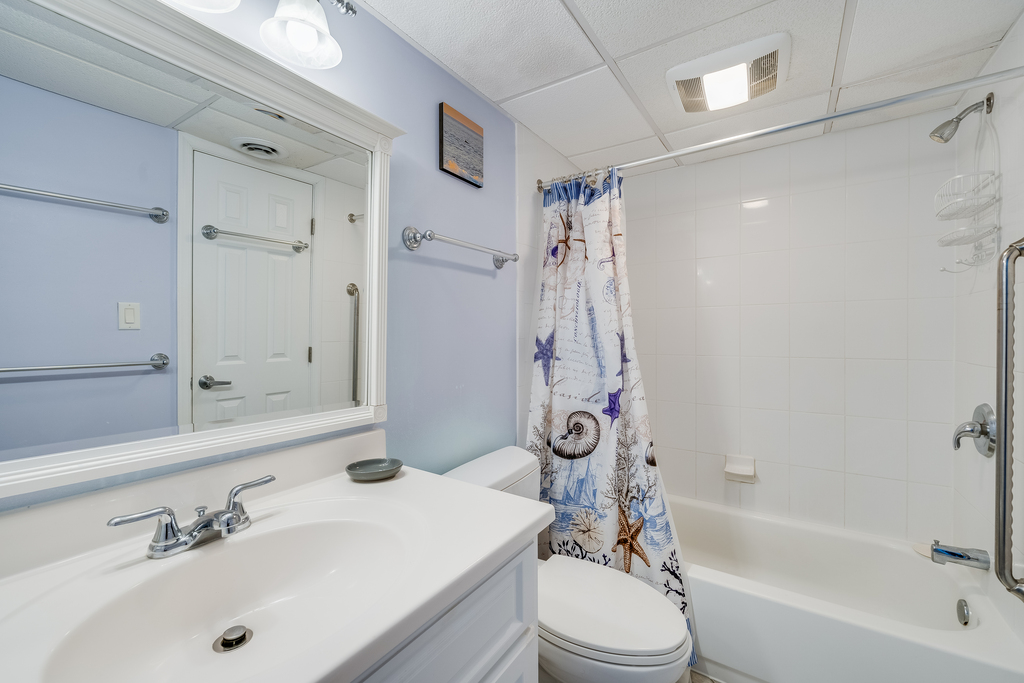 Freshen up in the Shared Bath with Shower/Tub Combo!