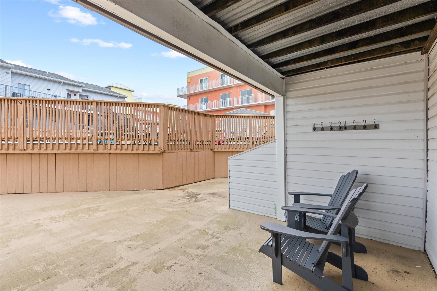 Sit back and Relax in the Adirondack Chairs.