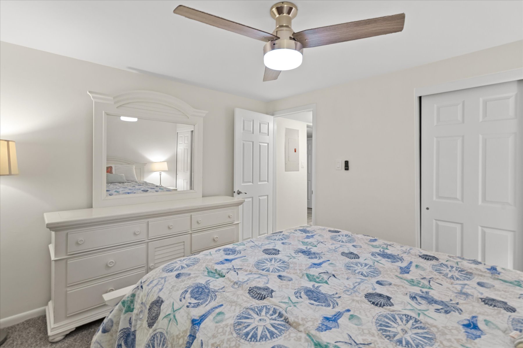 Enjoy the spacious Vanity/Dresser.