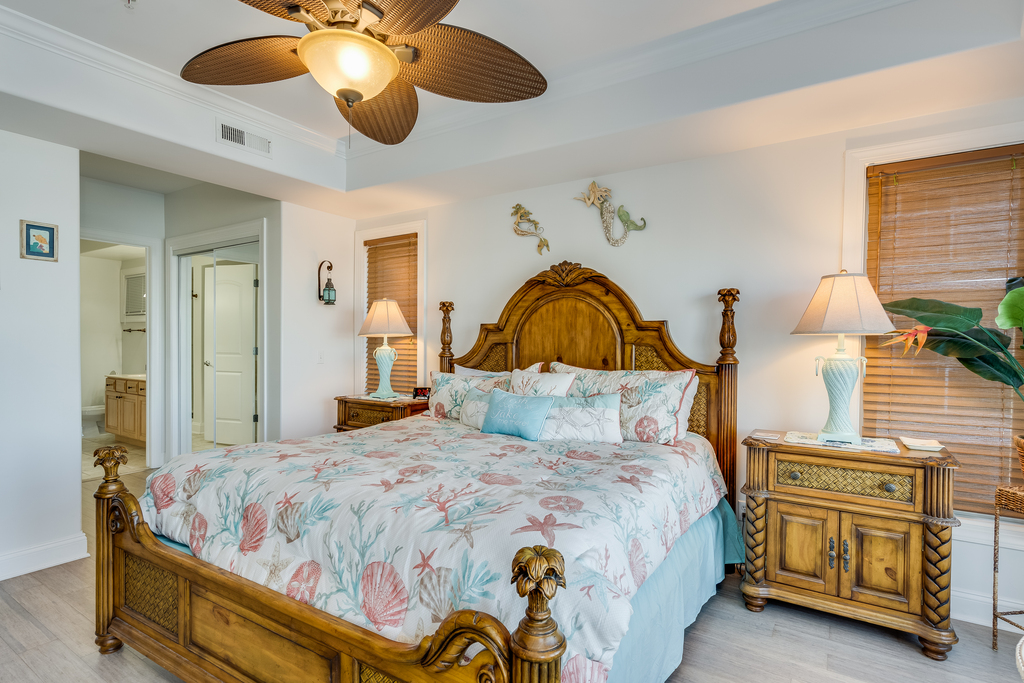 Sunset Bay 209 is decorated with a High-End Coastal Flair - very luxurious.