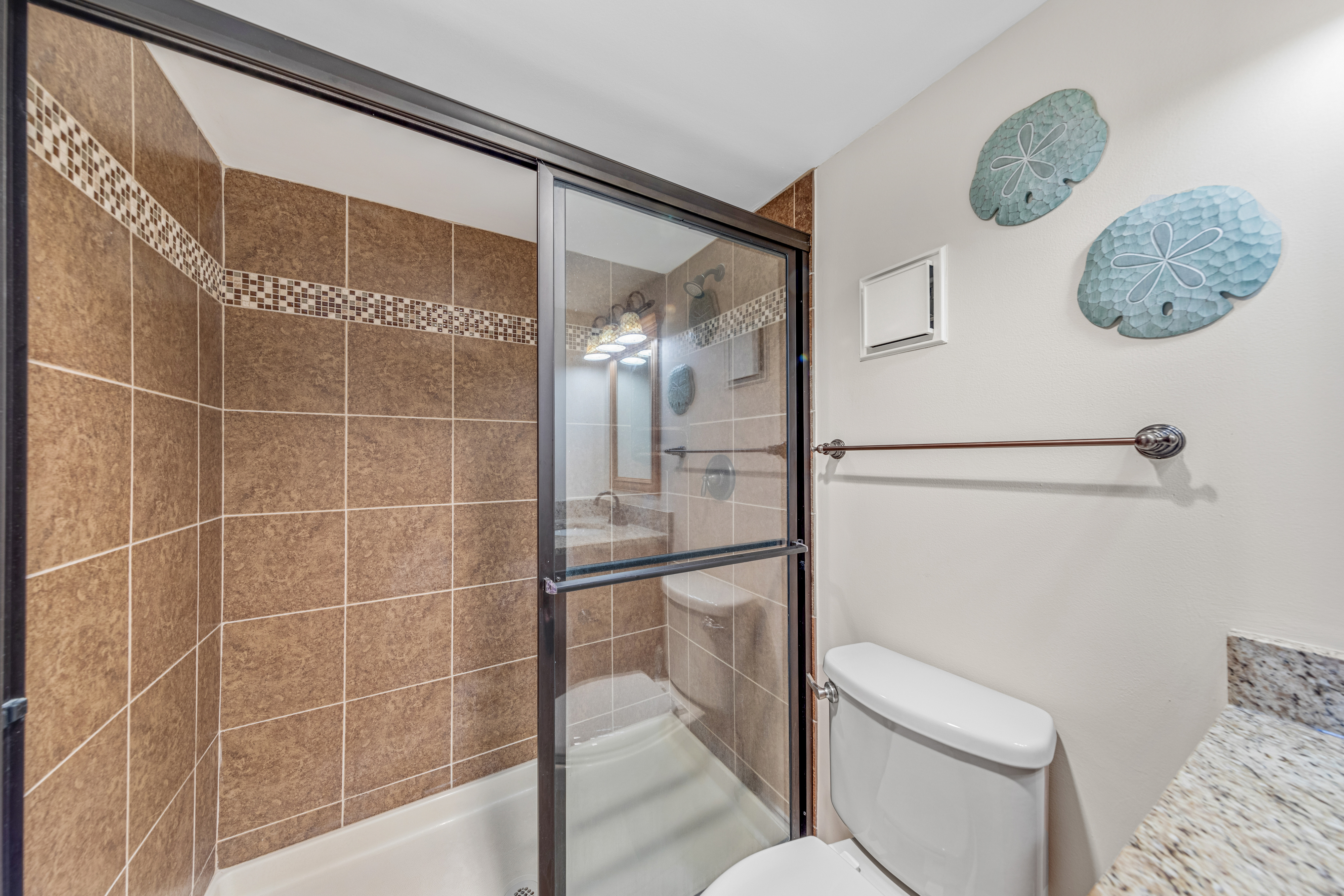 Custom Walk-in Shower in Primary Bath.