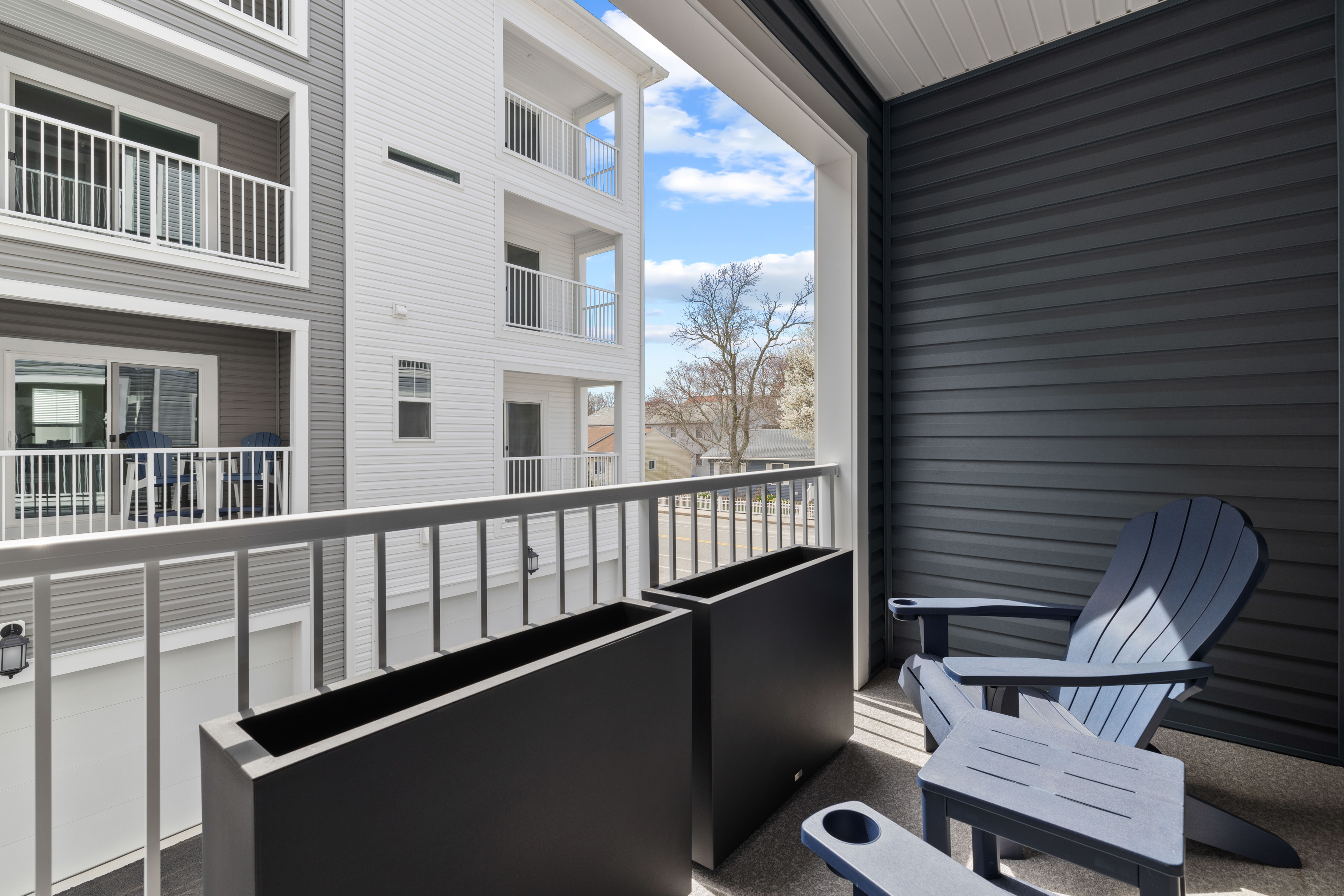 Relax and sip your coffee on these lovely Adirondack Chairs.