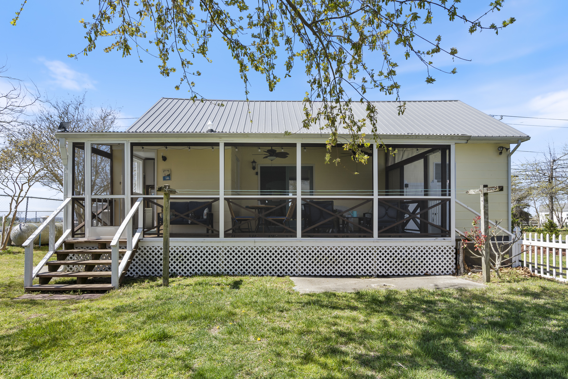 Relax on the Screened Porch after some Family Fun next door at the Chincoteague Carnival.