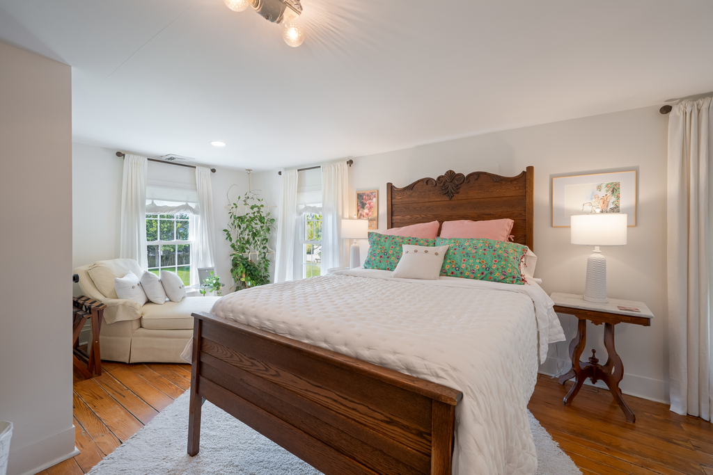 Bedroom 1 has a comfy Queen Bed and Private Bath.