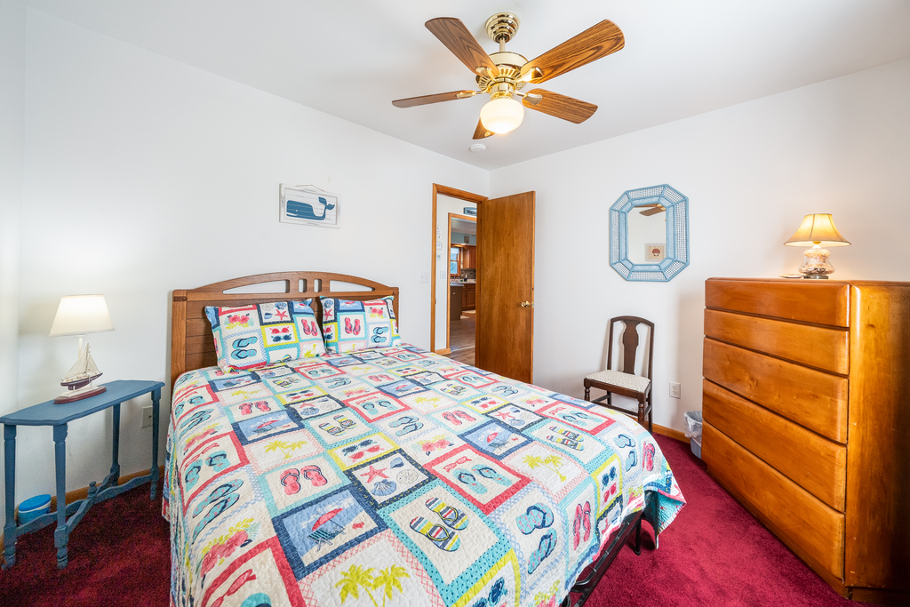 Bedroom 2 is just down the Hall with another Queen Bed.