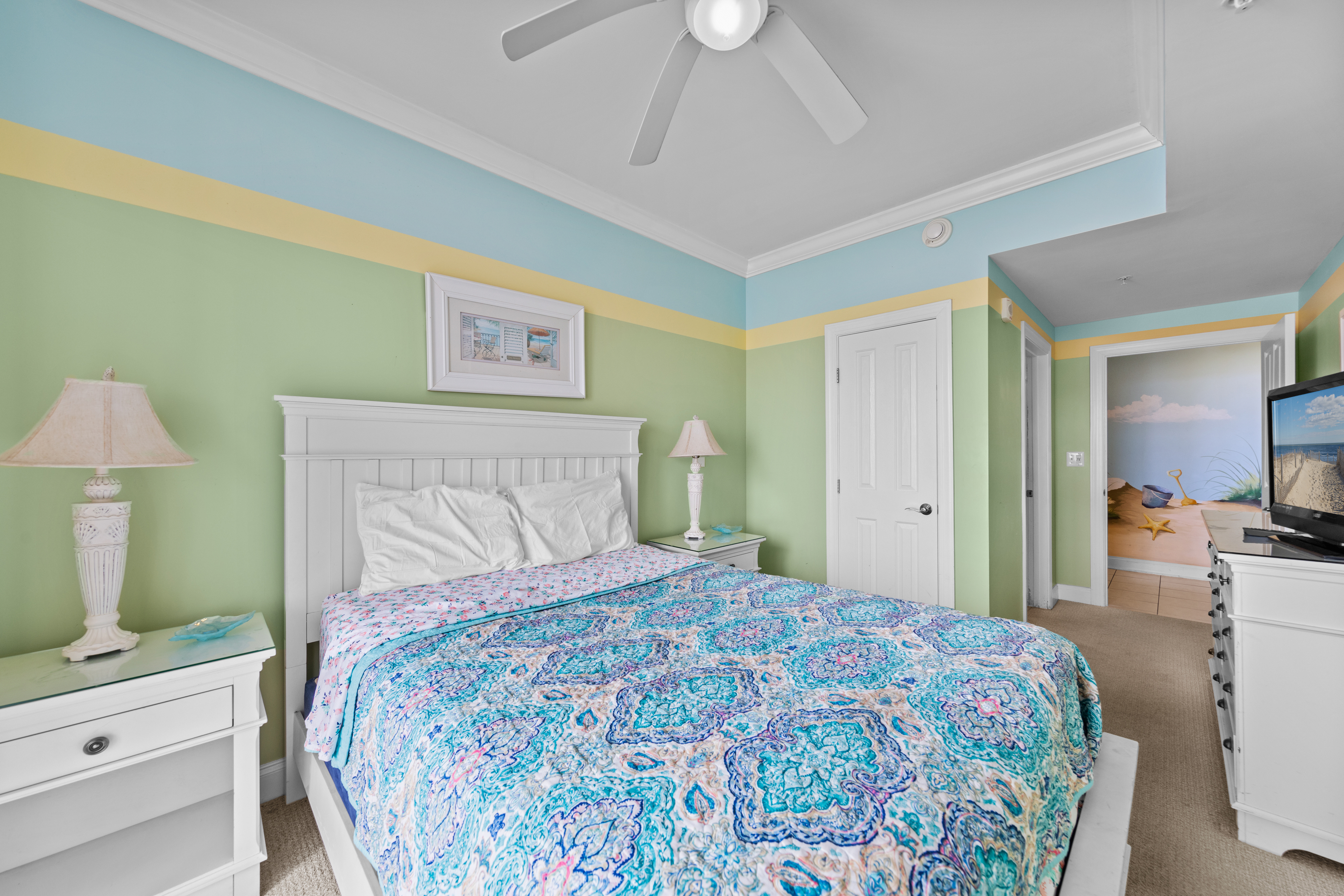 You'll love the Bright & Fun decor throughout this bedroom.