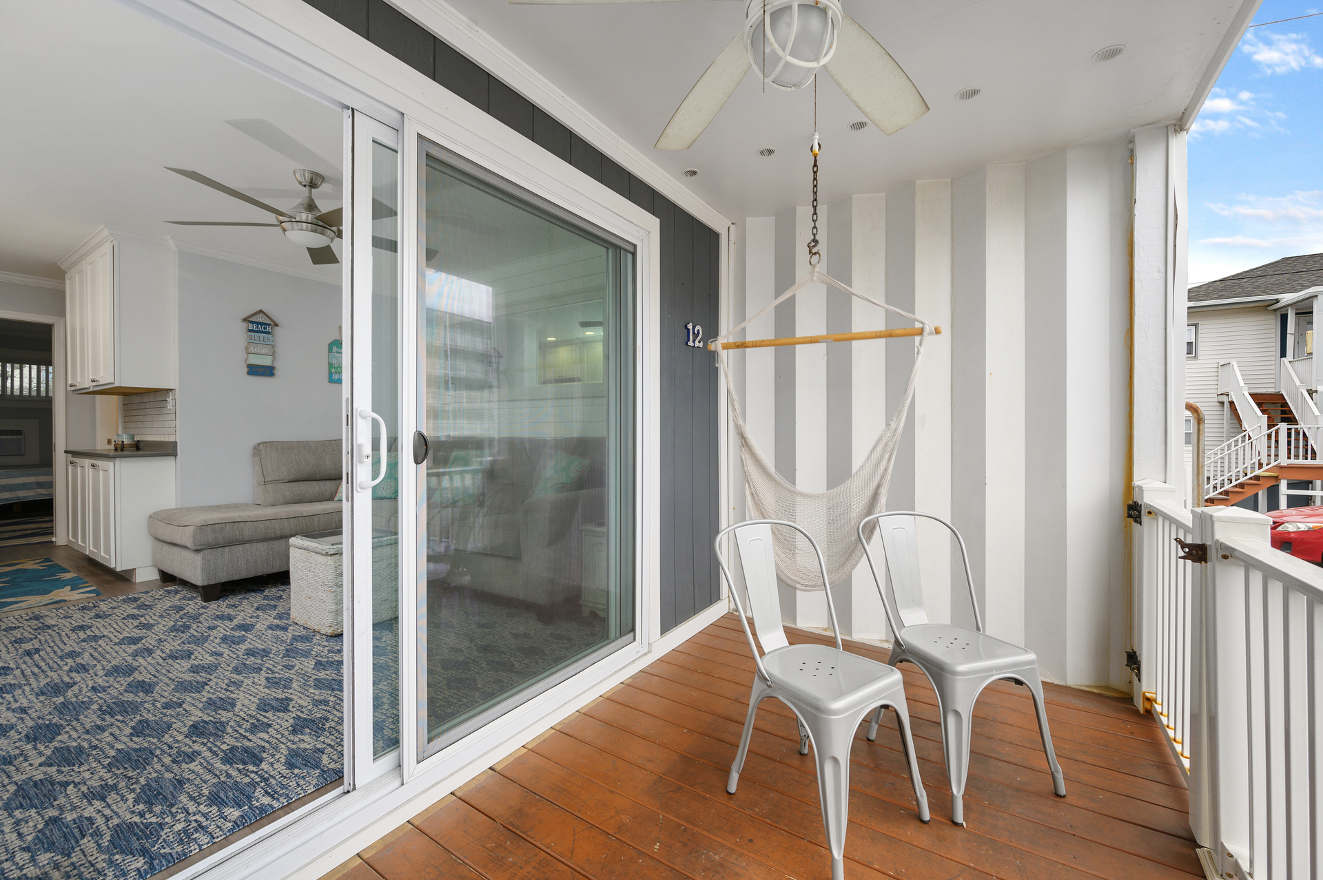 Enjoy the breeze from ocean on your balcony swing