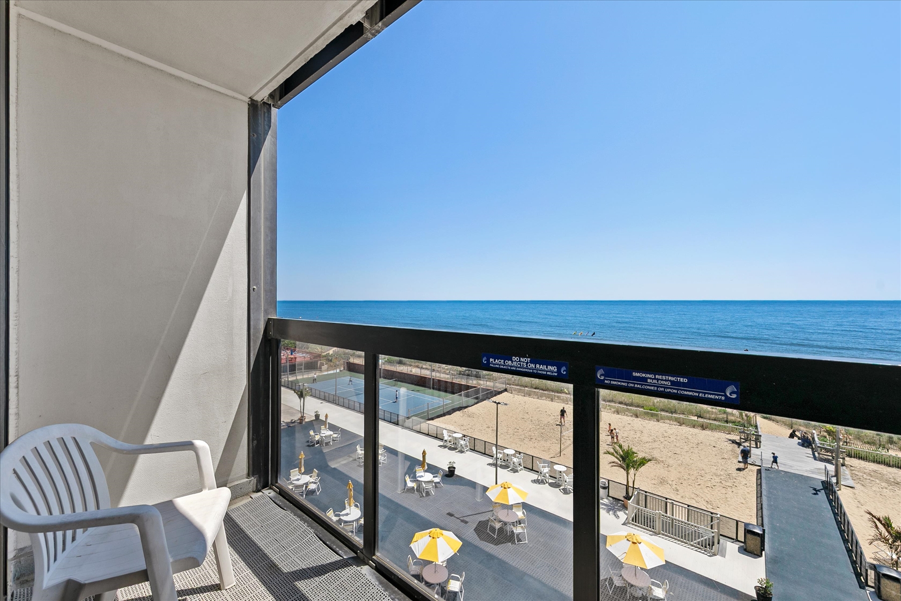 Check out the beach and pool conditions before you even head downstairs!