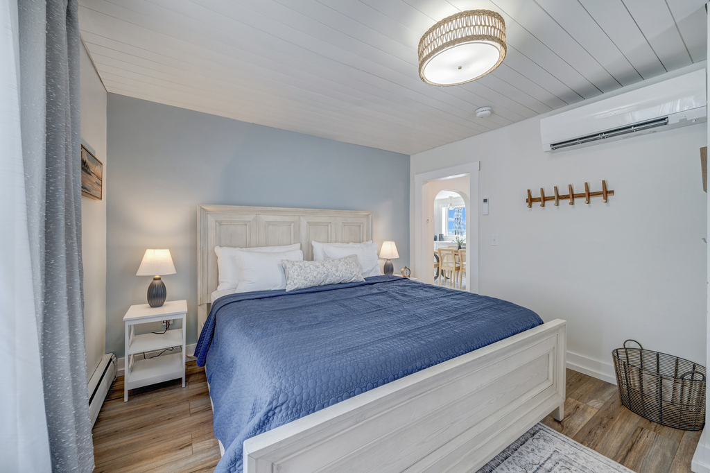 Bedroom 1 is on the 1st Floor and has a comfy King Bed.