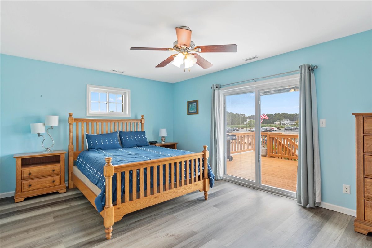 Bedroom 1 is on the Main Level and is a Master with a Queen Bed.