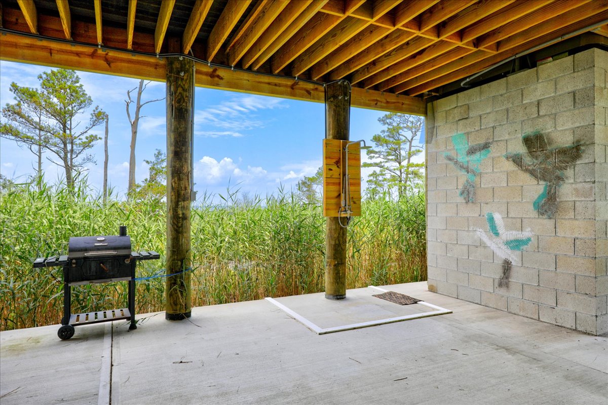 Refreshing Outdoor Shower under the house.