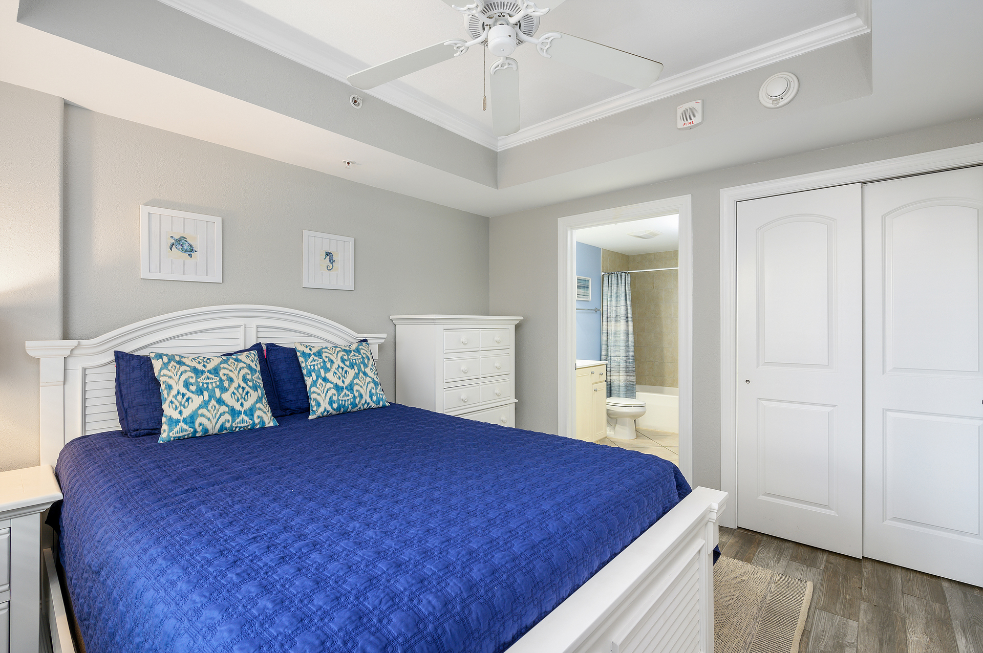 Bedroom 2 is another serene escape for 2 with a Queen bed and en suite Bathroom