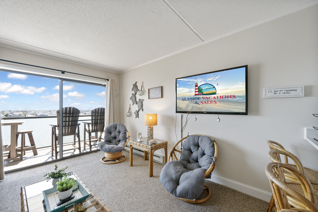 Relax in the AC and enjoy a movie on the Smart Flat Screen TV after a fun filled day in the sun