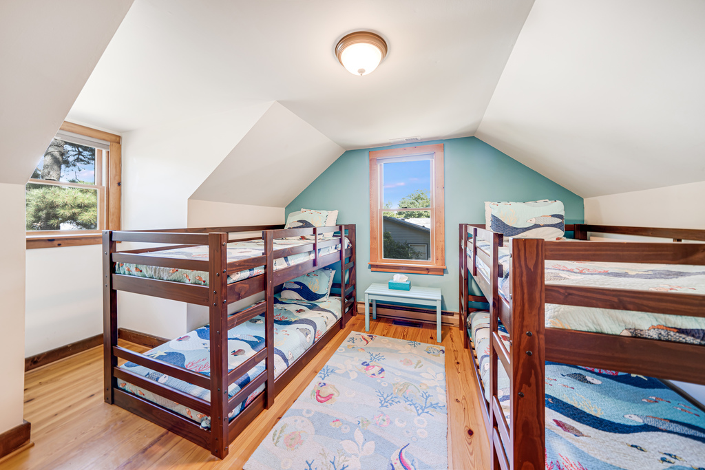 Bedroom 4 sleeps 4 comfortably.