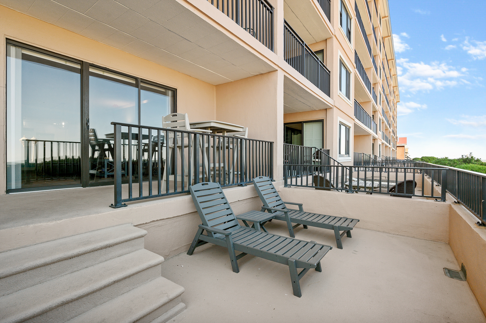 Had enough of the sand for the day? Why not enjoy lounging on your private patio