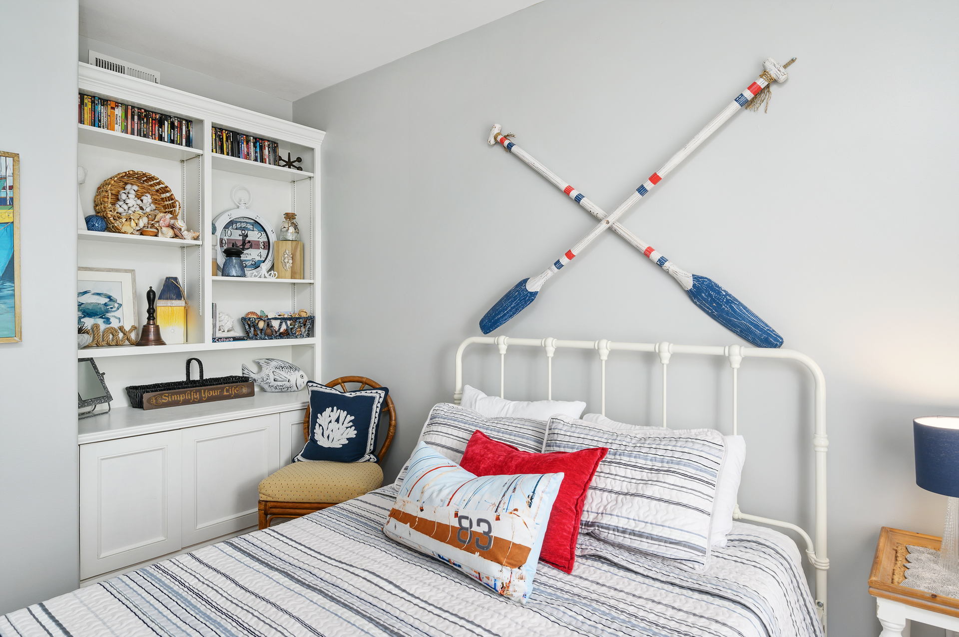 Decorated with a fun Nautical Flair.
