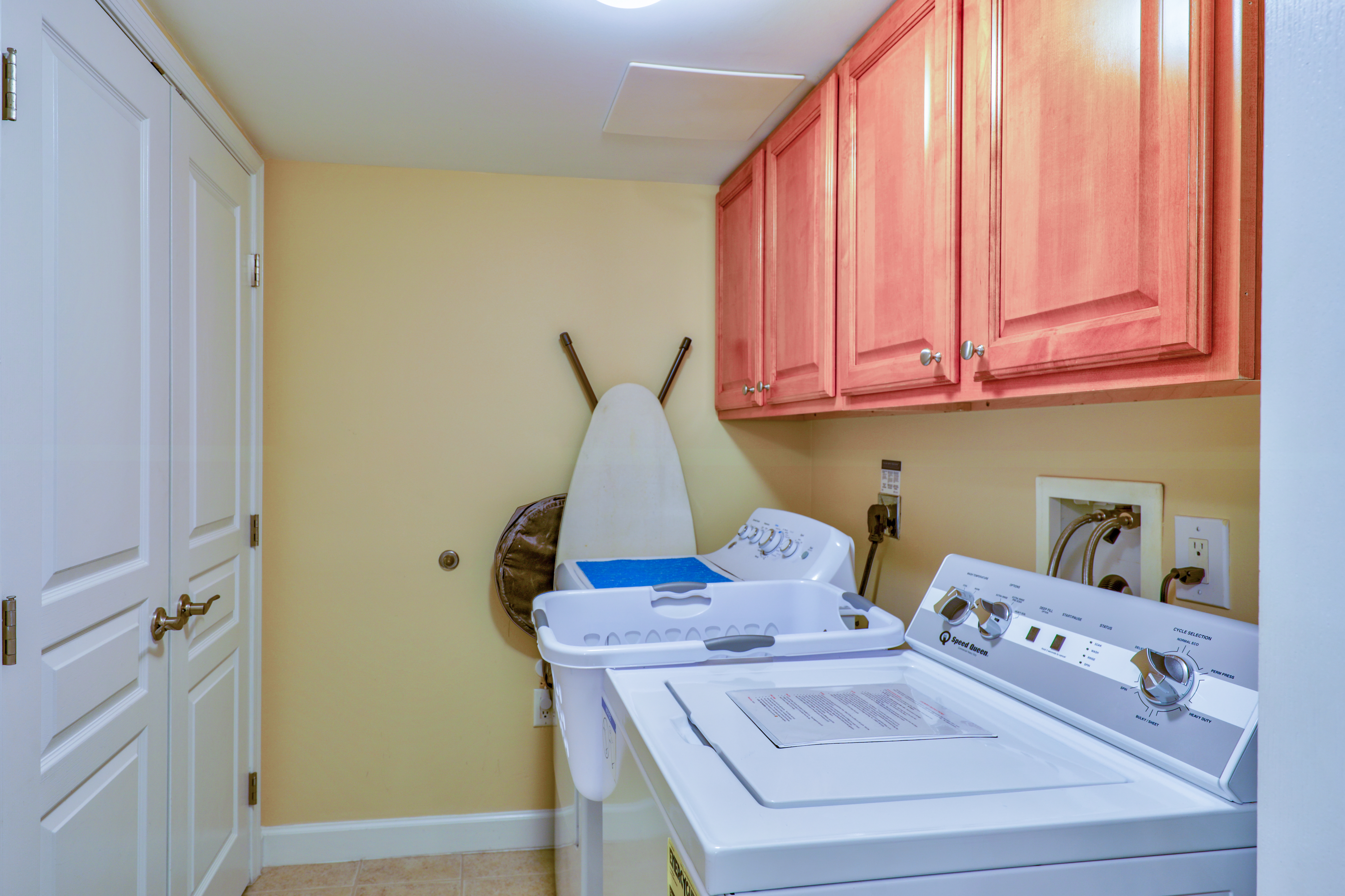 Separate Laundry Area with Full Size Washer and Dryer for your convenience.