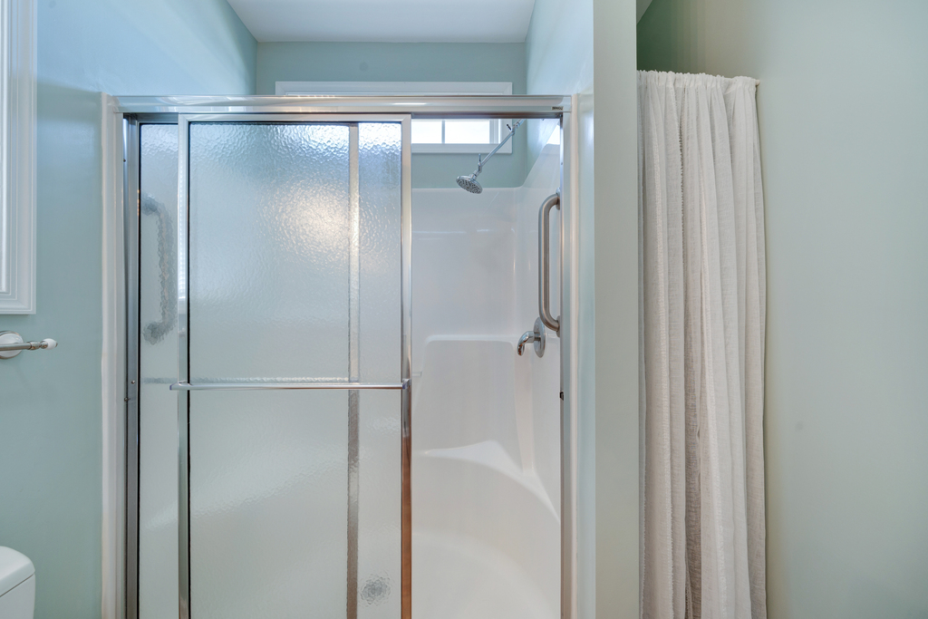 Rinse off the Hot Summer Sun in the Walk-In Shower.