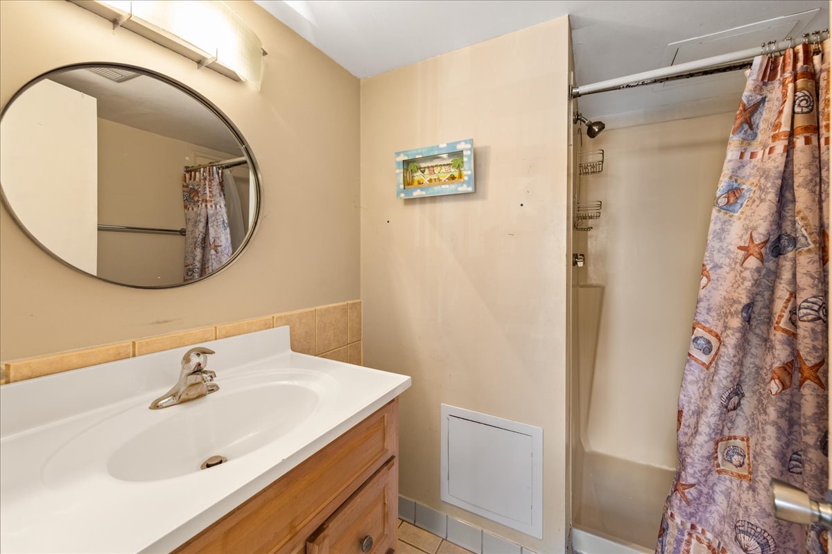 The Primary Bath offers a Spacious Walk-In Shower!