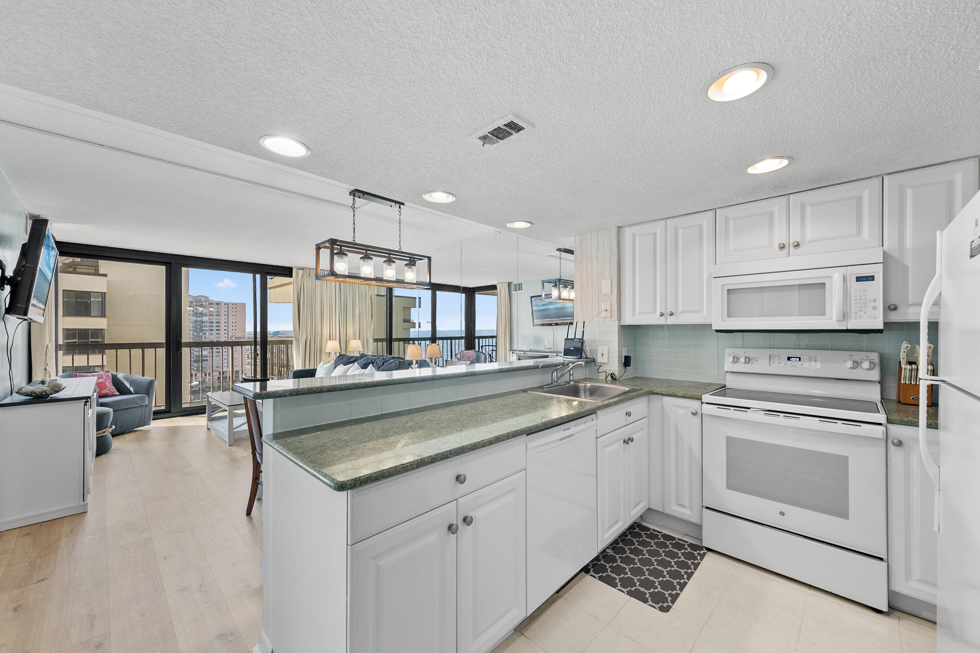 The Open Kitchen offers plenty of space for Family Dinners!