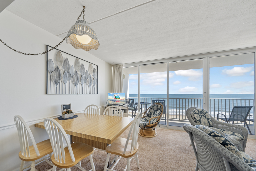 Enjoy a quiet meal in or a good game of cards at the Dining Table!