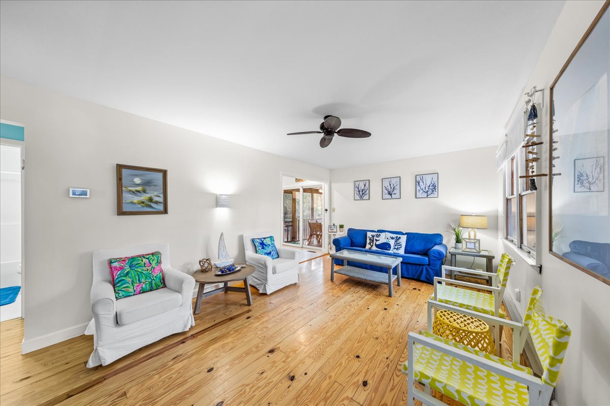 We just love these Rustic Hardwood Floors.