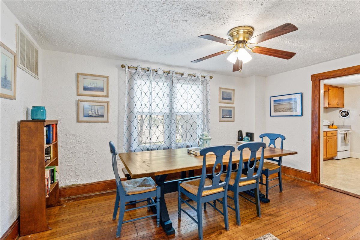 We just love Rustic Hardwood Flooring throughout.