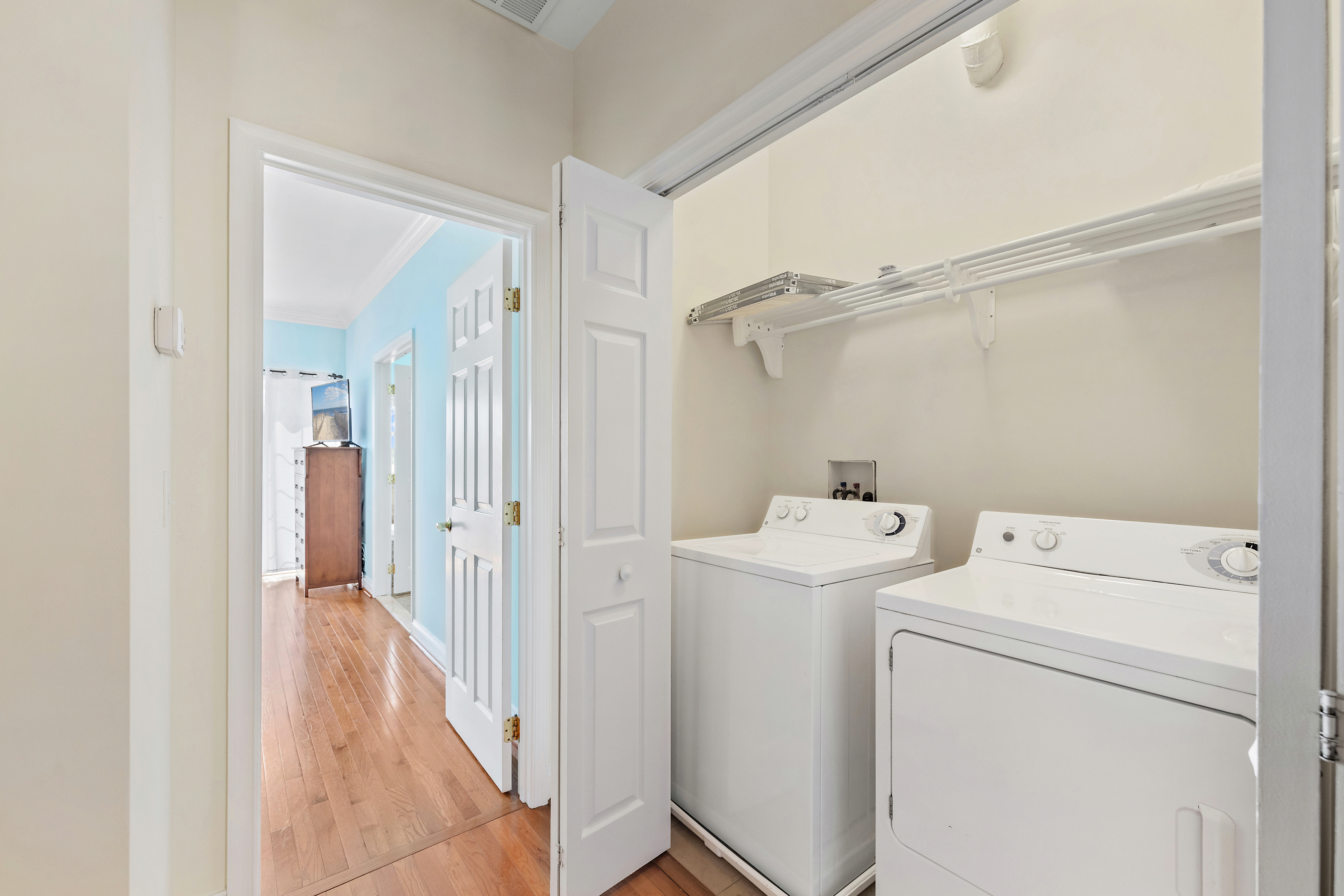 For your convenience there is a Full Size, Washer/Dryer in case you need to pop in a load of laundry!