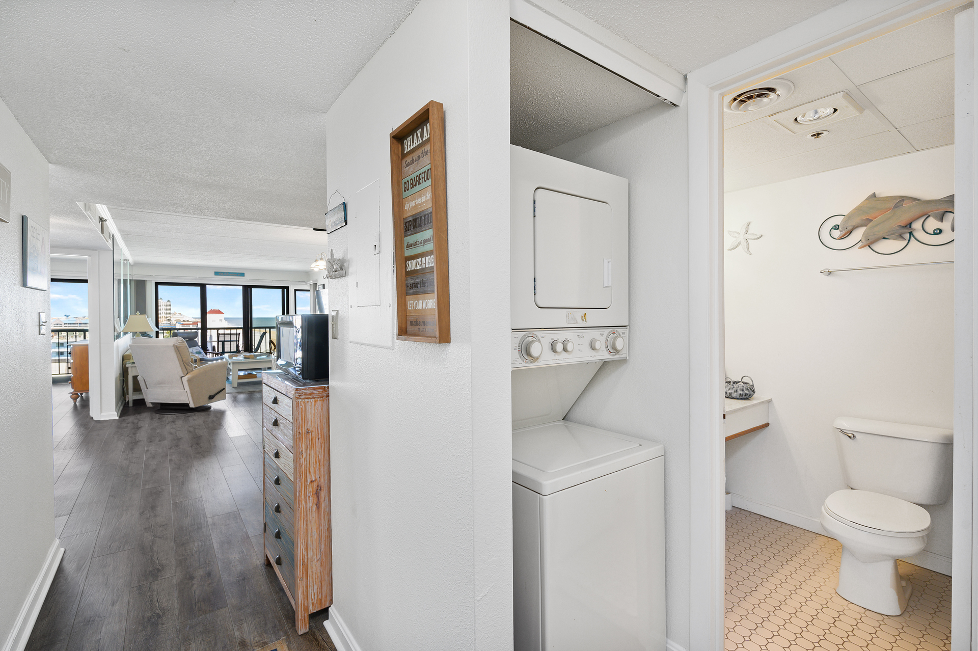 Enjoy the luxury of the washer and dryer right in home!