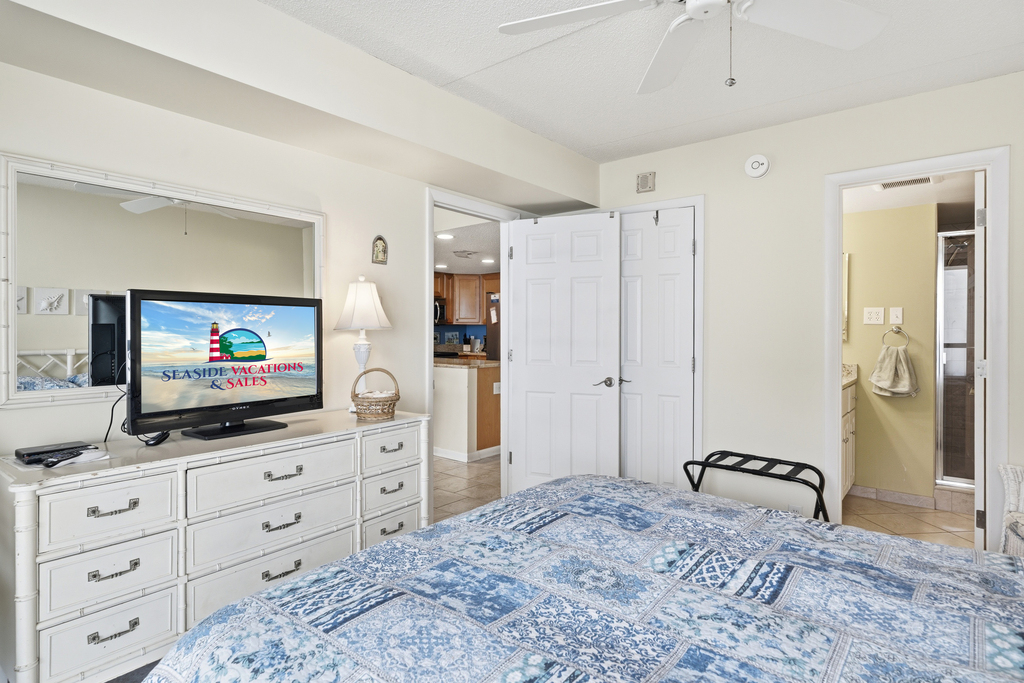 Don't miss out on your favorite shows! Cozy up in the bed and enjoy some TV time.