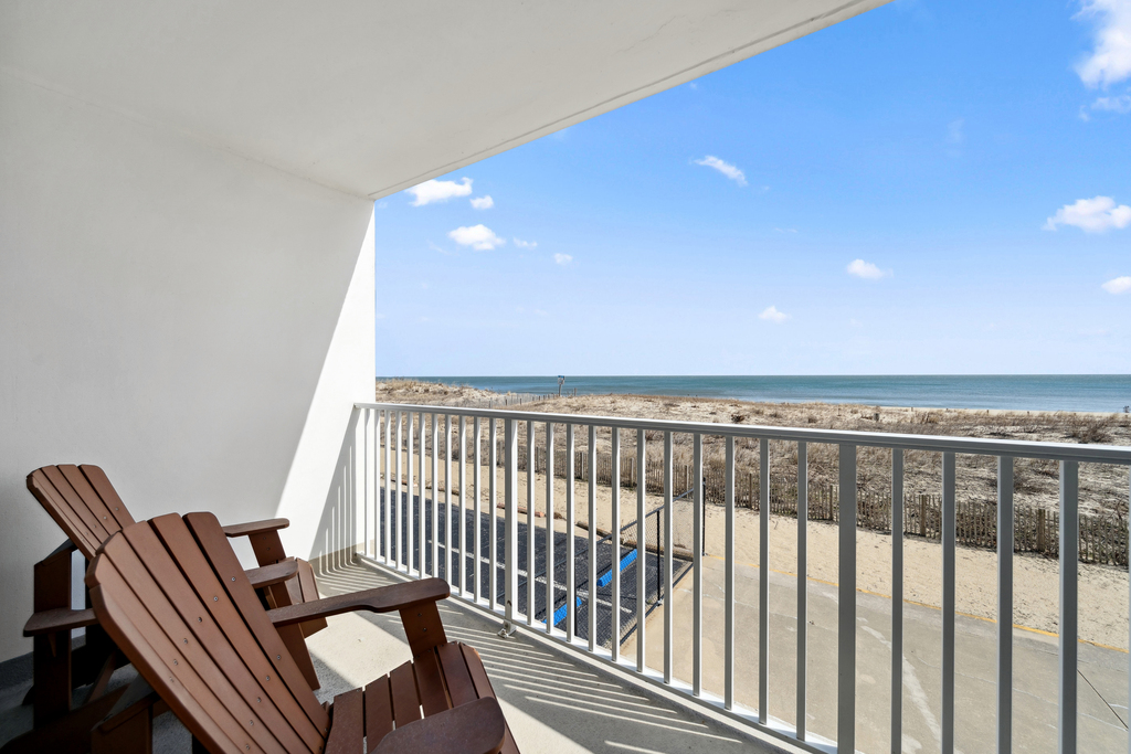 Enjoy the sights, sounds, and smells of the Ocean from your furnished balcony at Sea Gate 110 - just steps from the water's edge!