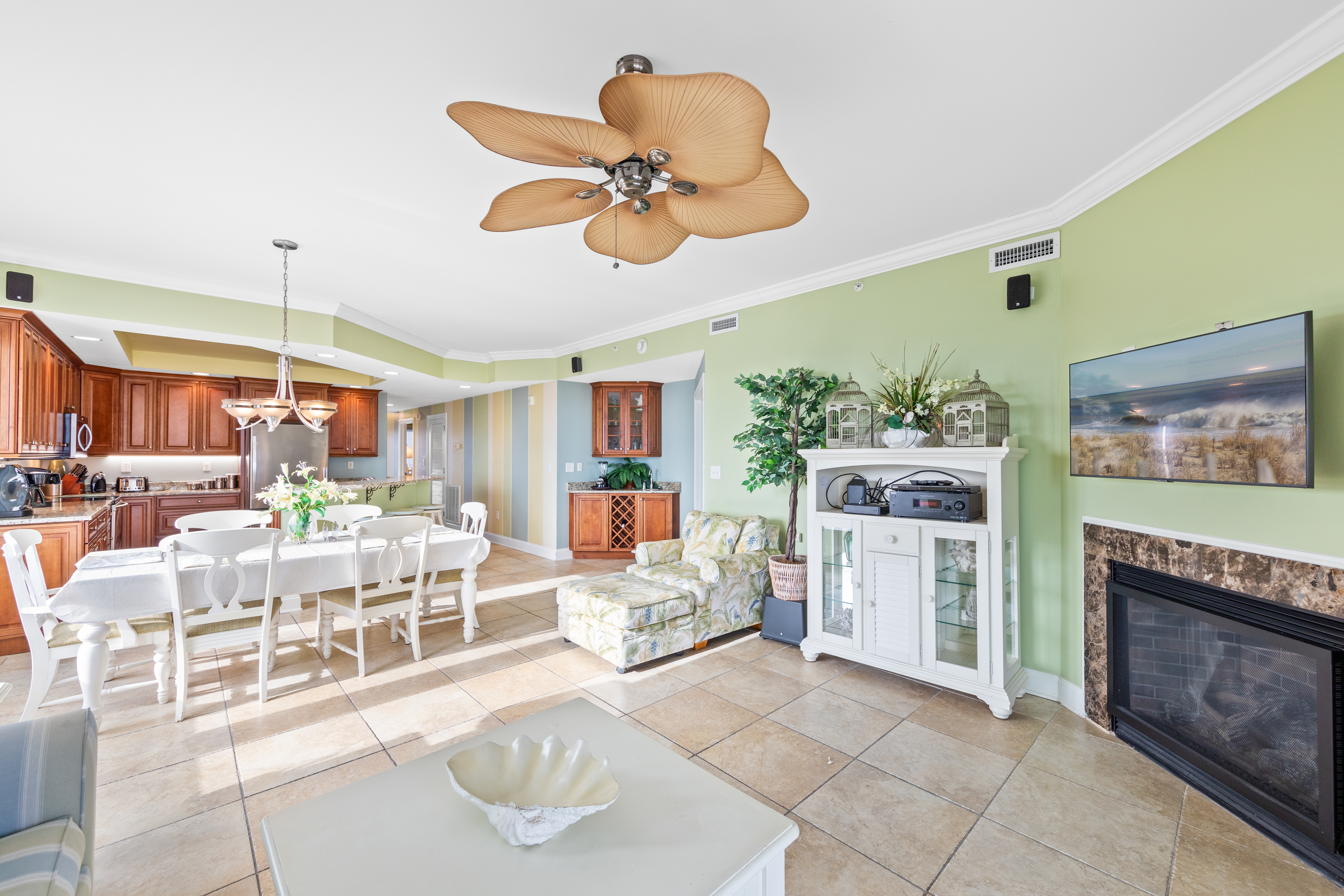 So much space in this lovely living area.