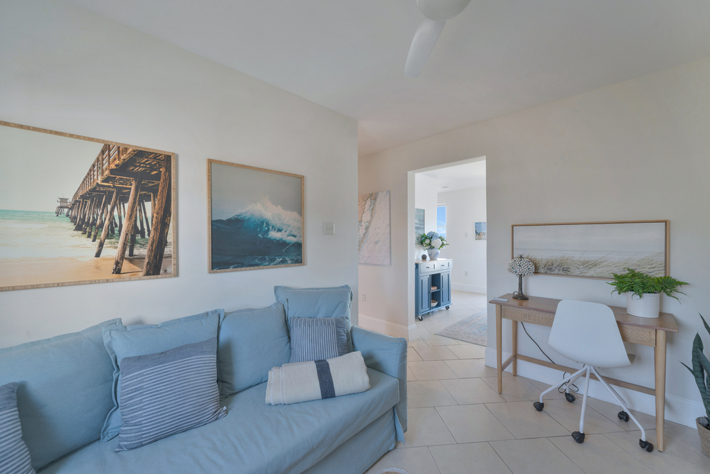 Den also has a Work Station in case duty calls while you're away.