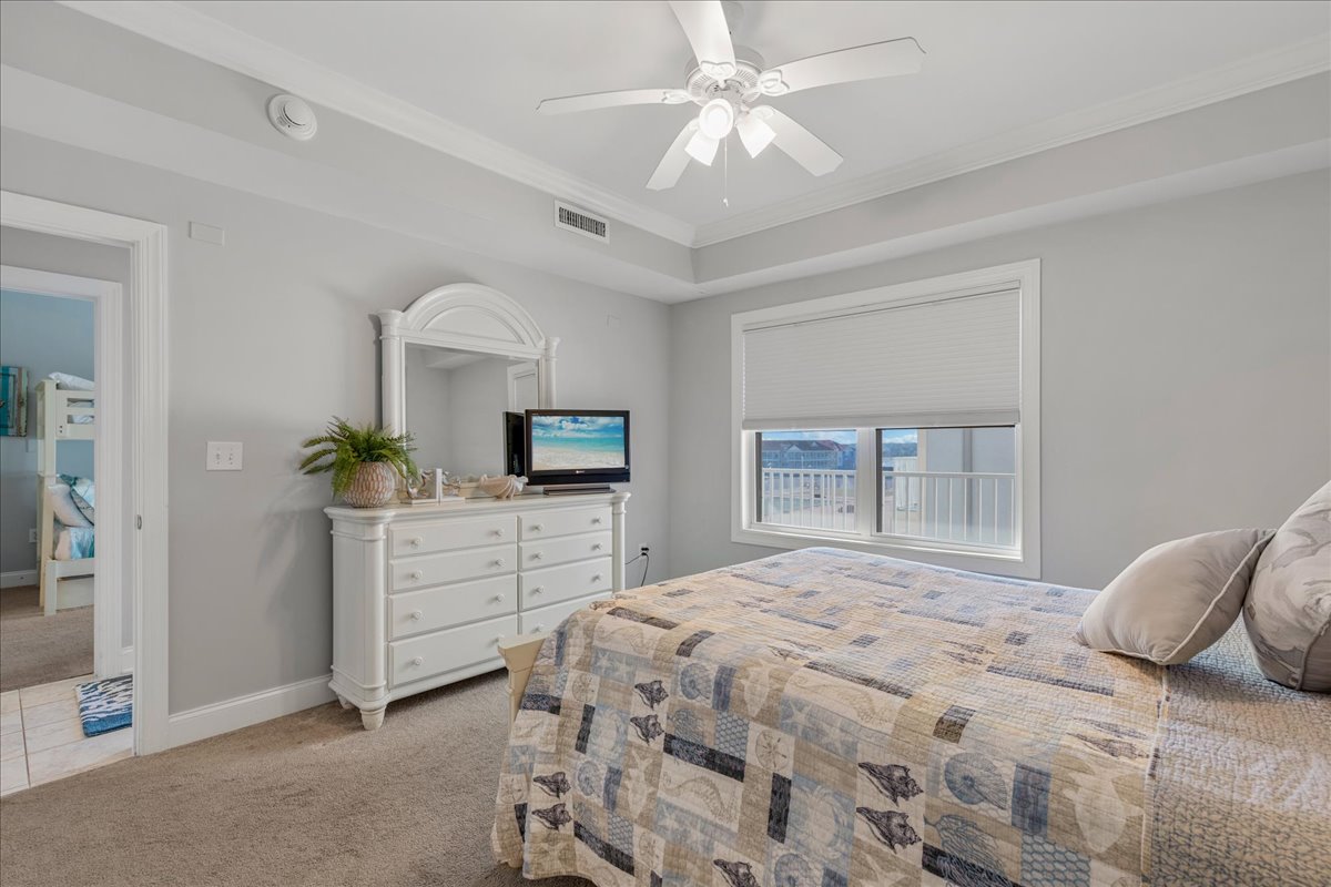 Sink into the Plush King Bed and enjoy the Flat Screen TV!