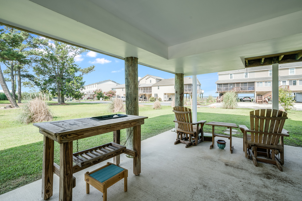 Under the House, you can relax and take in those Bay Views.