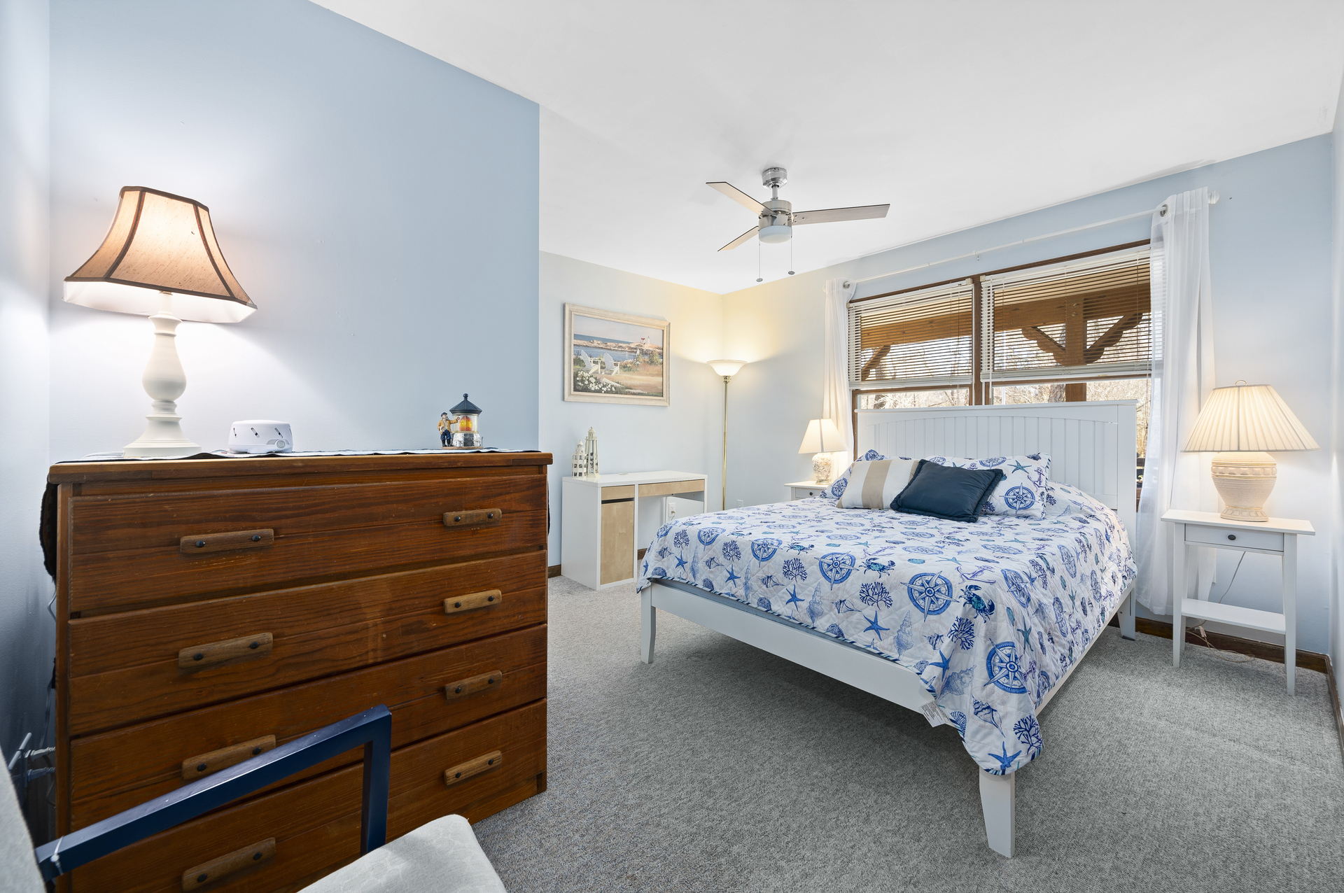 Bedroom 1 is on the 1st Floor and has a comfy Queen Bed.