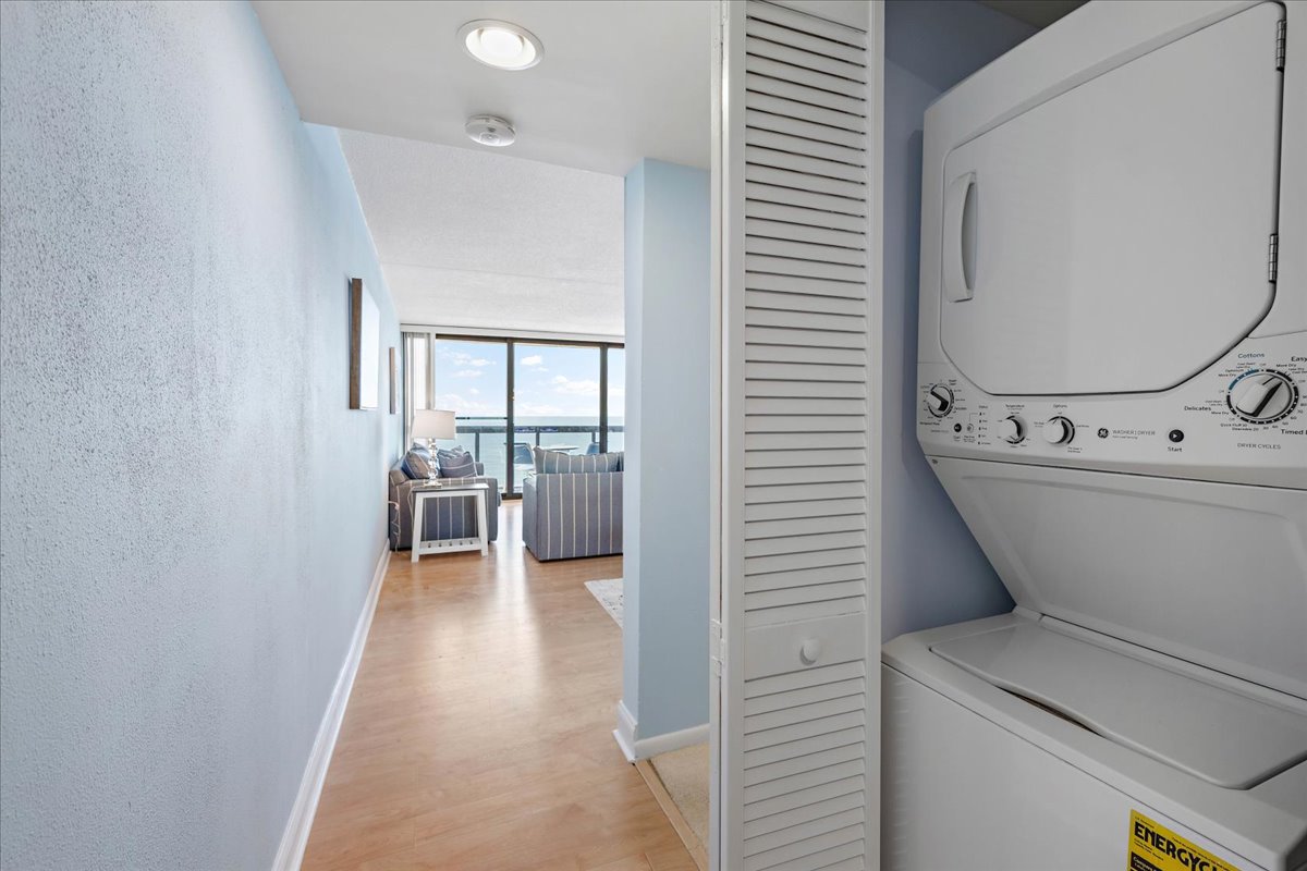 Enjoy the Stacked Washer & Dryer for your convenience!